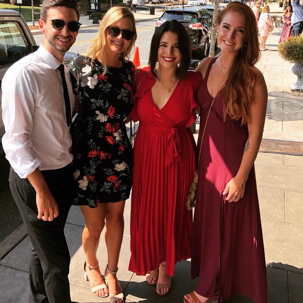 Wine Red Maxi Dress with thigh slit